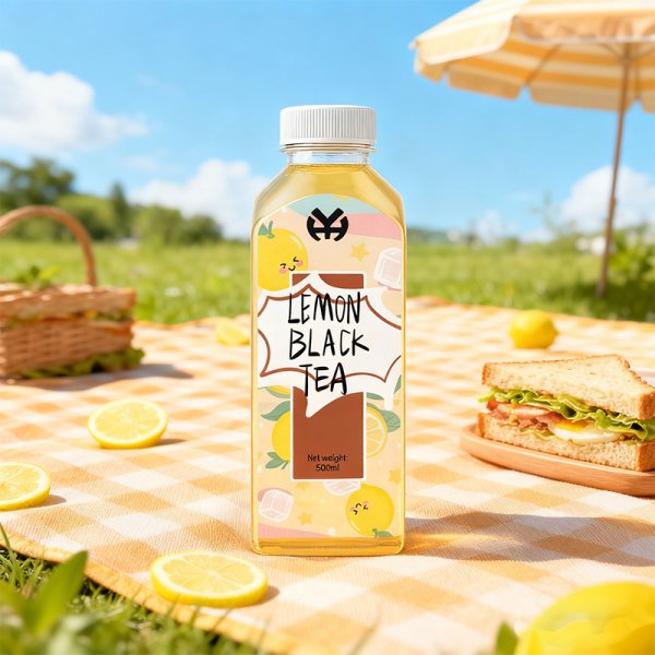 Premium Lemon Black Tea, 500ml PET Portable Packaging, OEM & ODM Supported with Customizable Flavors (599)