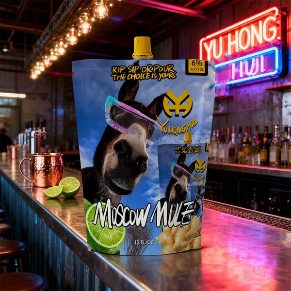Moscow Mule Cocktail 355ML Pouch 6%VOL, Refreshing Lime & Ginger Hits (660)
