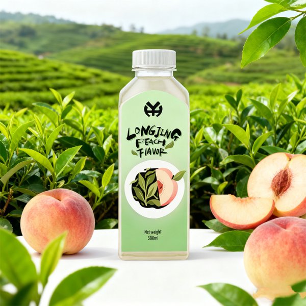 550ml PET Longjing Peach Flavored Tea Beverage Refreshing and Portable, OEM/ODM Customization Available (579)