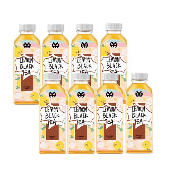 Premium Lemon Black Tea, 500ml PET Portable Packaging, OEM & ODM Supported with Customizable Flavors (598)
