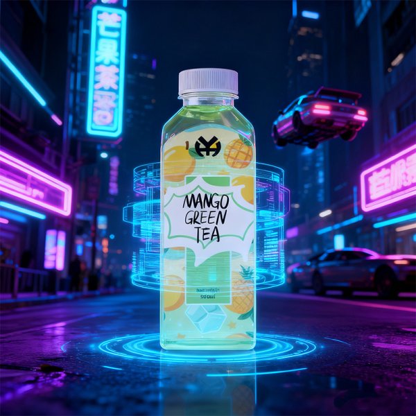 OEM ODM 500ml PET mango Green Tea Refreshing Camping Home Essential Portable Variety of Flavors Tea Beverage (584)