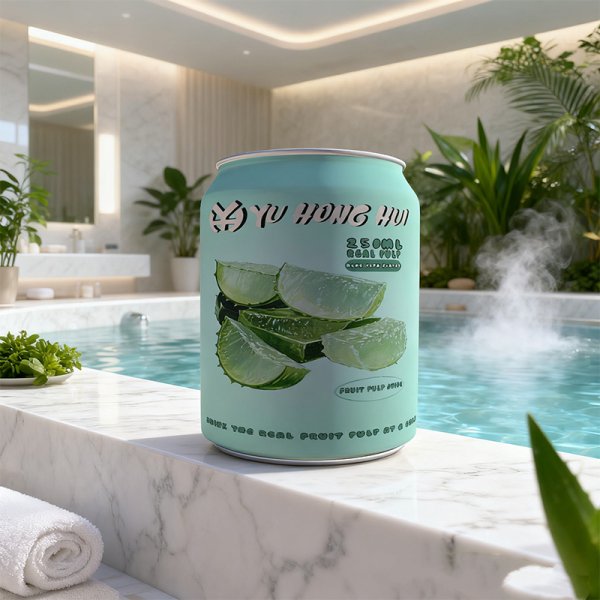 New selling well stubby 330ml Aloe Vera Pulp Juice (554)