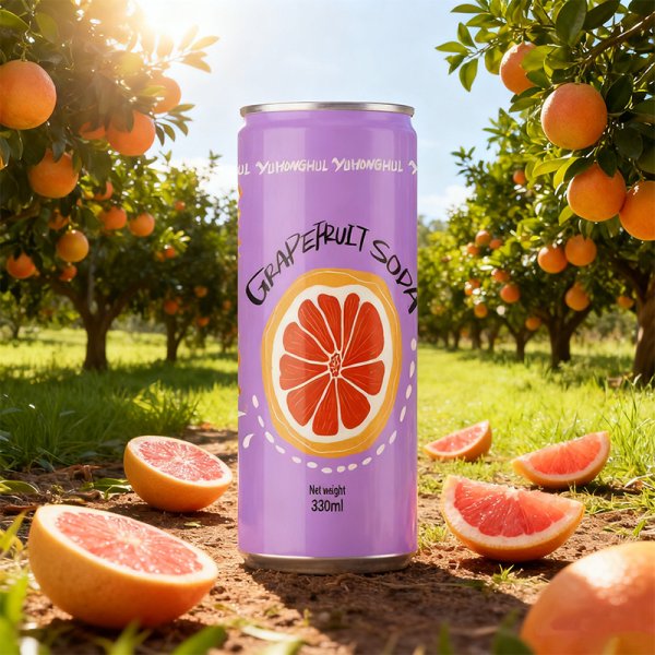 Fruit Flavored Carbonated Beverage OEM ODM Sugar-free Grapefruit Flavor zero Burden Customizable Flavors (443)