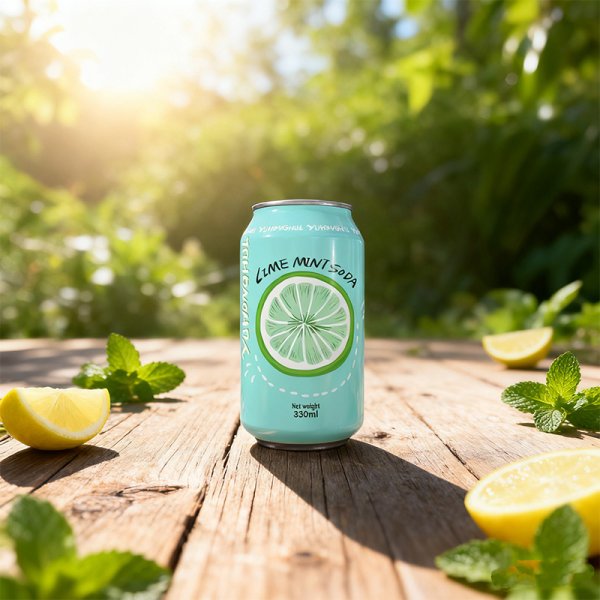 Standard 330 All-Natural Carbonated Lime Mint Soda Sugar-Free Fruit Aluminum Can Zesty-Leggy Taste for Private Label Bulk (479)