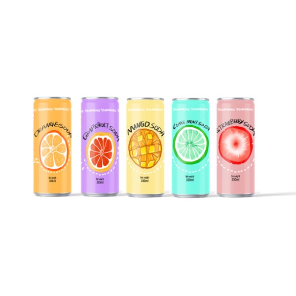 Strawberry Flavored Sparkling Soda Sugar-Free Carbonated Drink Sleek 330ml OEM ODM Custom Flavor Options Available (407)