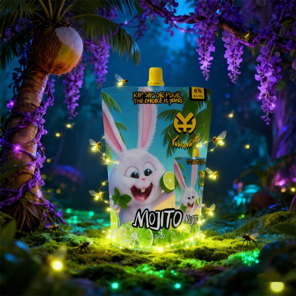 Mojito Cocktail 355ML Pouch 6%VOL  Refreshing Mint Lime for Summer (653)