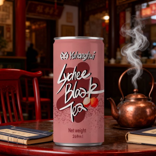 New selling well sleek 269ml Lychee Black Tea (602)