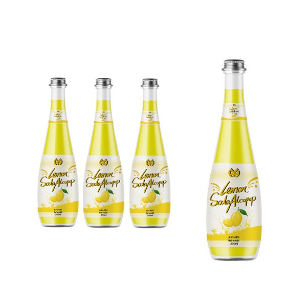 Lemon Soda Alcohol 3.5%ABV 300ml Screw-cap Bottle, A Vibrant Choice with Sour Bubbles (716)