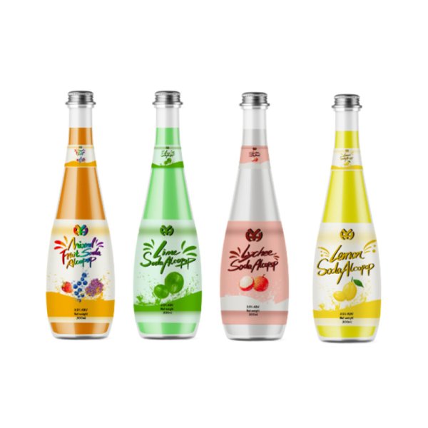 Fruit Soda Alcohol: 3.5%ABV 300ml Screw-cap Bottle, A Refreshing Feast of Diverse Fruit Aromas (729)