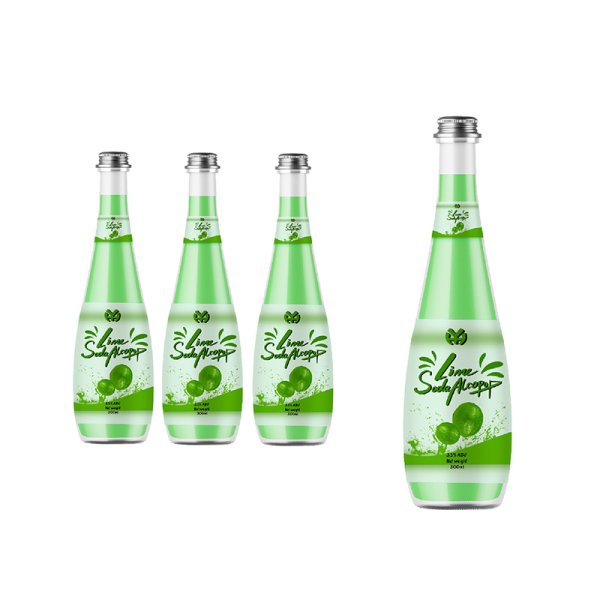 Lime Soda Alcohol 3.5%ABV 300ml Screw-cap Bottle, A Refreshing Choice with Fresh Bubbles (722)