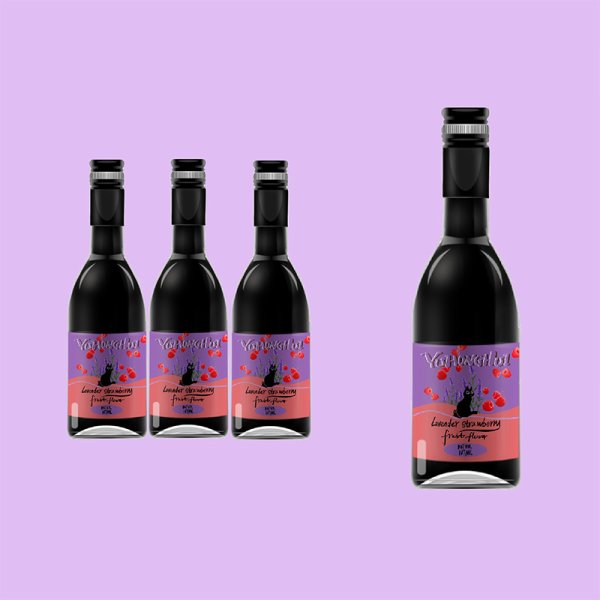 10%VOL Strawberry Goodnight Red Wine  187ml Small Bottle, Floral & Fruity Aroma for a Good Sleep (745)