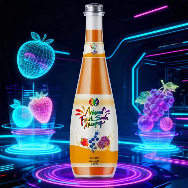 Fruit Soda Alcohol: 3.5%ABV 300ml Screw-cap Bottle, A Refreshing Feast of Diverse Fruit Aromas (728)