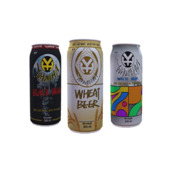 Wheat Fermented Low Alcohol Lager 500ML Aluminum Can Packaging Low Fat Steam Beer White Black Varieties (820)