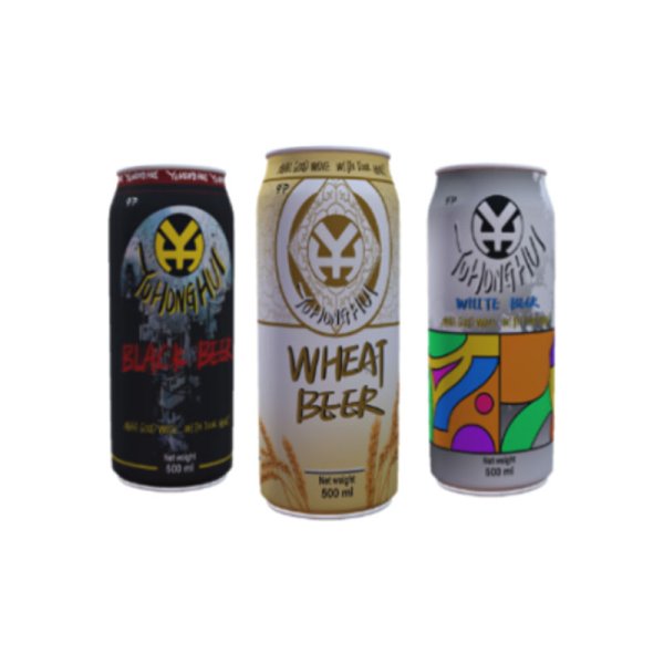 Wheat Fermented Low Alcohol Lager 500ML Aluminum Can Packaging Low Fat Steam Beer White Black Varieties (825)