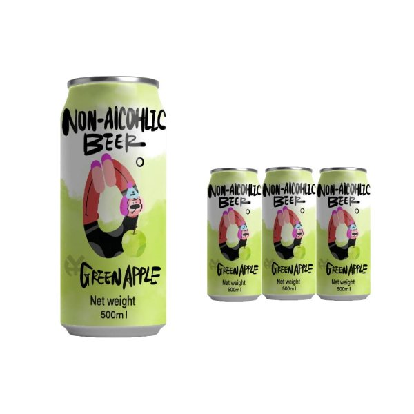 Green Apple Flavored Non-alcoholic Beer (1727)