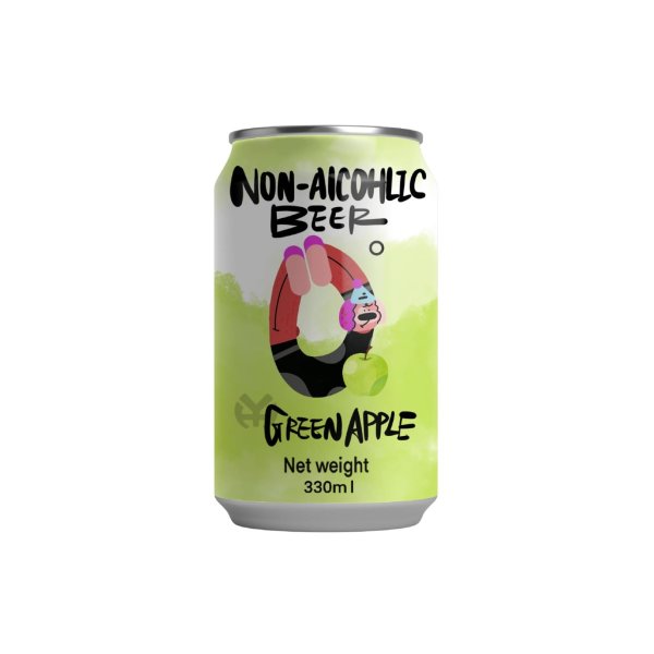 Green Apple Flavored Non-alcoholic Beer