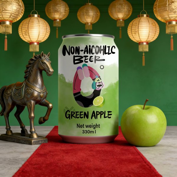 Green Apple Flavored Non-alcoholic Beer (1657)