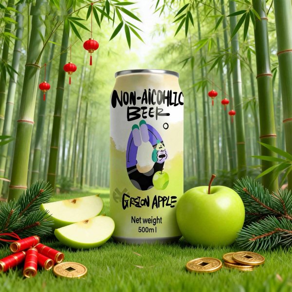 Green Apple Flavored Non-alcoholic Beer (1736)