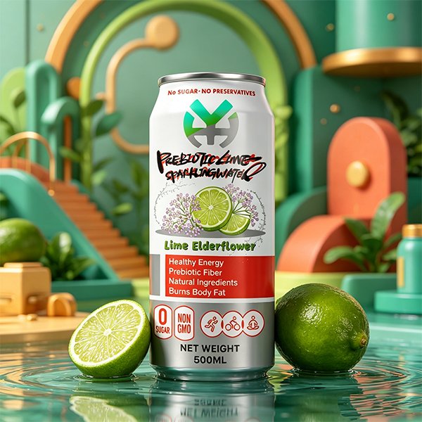  Lime Elderflower Prebiotic Sparkling Water (2902)