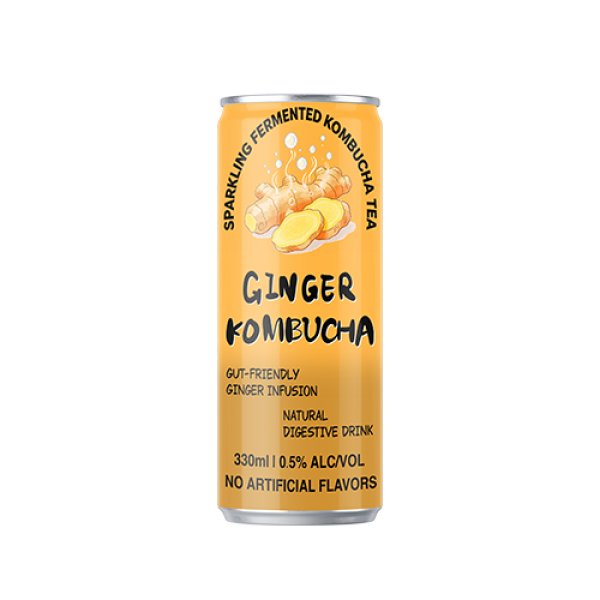 Sleek330 Ginger Sparkling Kombucha (3016)