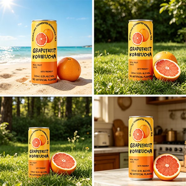 Sleek330 Grapefruit Sparkling Fermented Kombucha (2999)