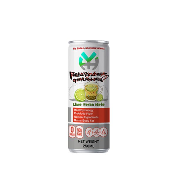 Slim 250 Lime Yerba Mate Prebiotic Sparkling Water