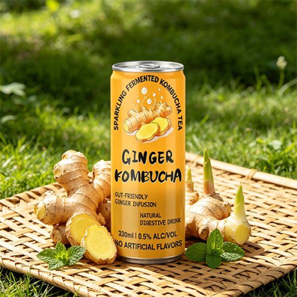 Sleek330 Ginger Sparkling Kombucha (3018)