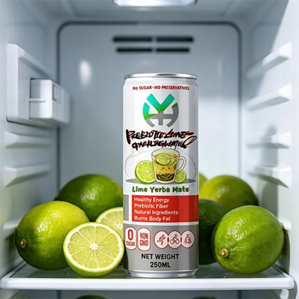 Slim 250 Lime Yerba Mate Prebiotic Sparkling Water (2970)