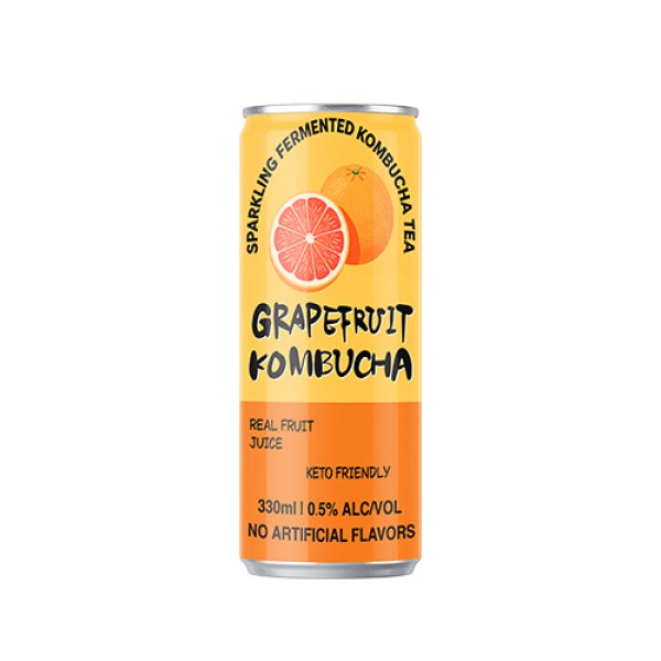 Sleek330 Grapefruit Sparkling Fermented Kombucha