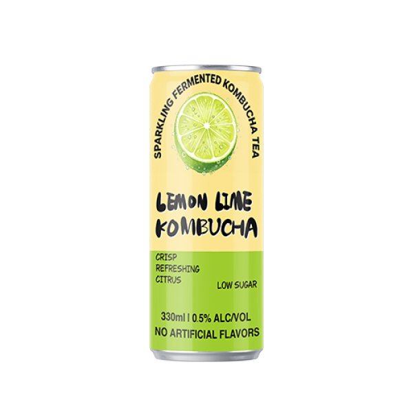 Sleek330 Lime & Lemon Sparkling Kombucha