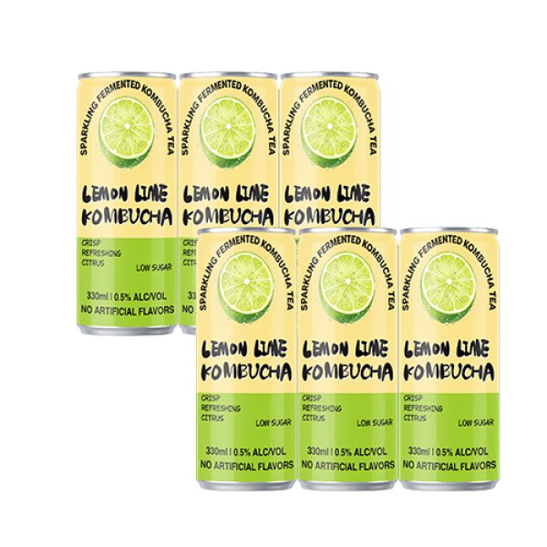 Sleek330 Lime & Lemon Sparkling Kombucha (3020)