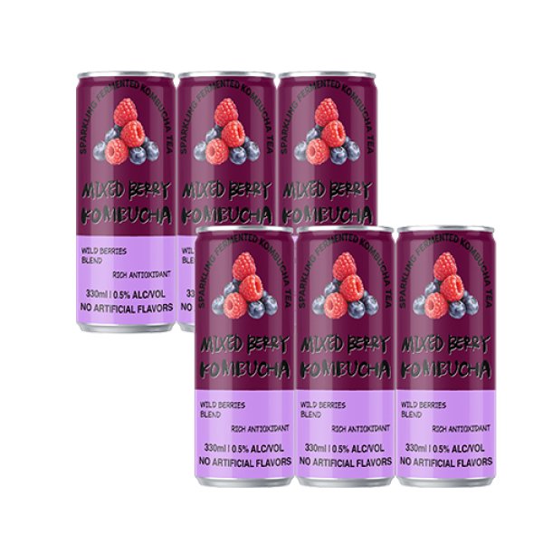 Sleek330 Mixed Berries Sparkling Kombucha (3032)