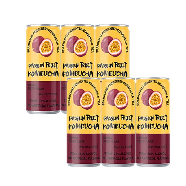 Sleek330 Passion Fruit Sparkling Kombucha (3053)