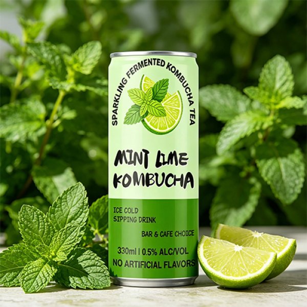 Sleek330 Lime Sparkling Fermented Kombucha (3049)