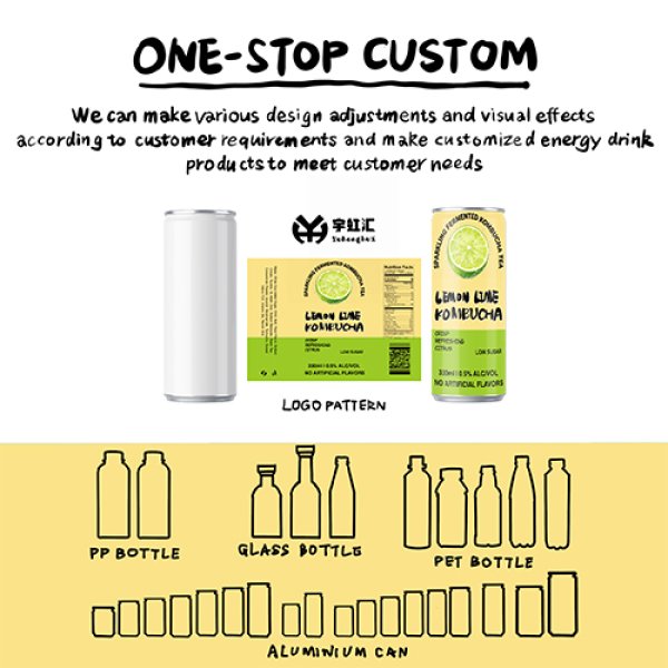 Sleek330 Lime & Lemon Sparkling Kombucha (3021)