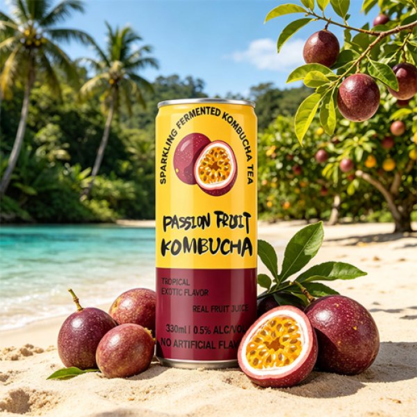 Sleek330 Passion Fruit Sparkling Kombucha (3056)