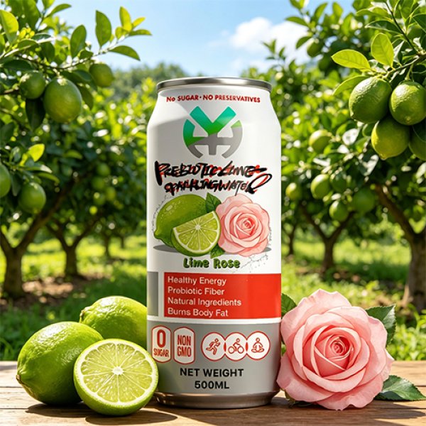 standard 500 Lime Rose Prebiotic Sparkling Water (3134)
