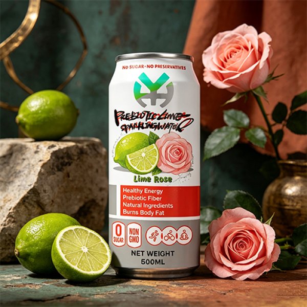standard 500 Lime Rose Prebiotic Sparkling Water (3132)
