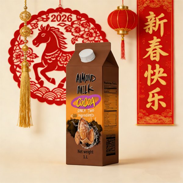 1L Gable Top Carton Cocoa Almond Milk (3372)