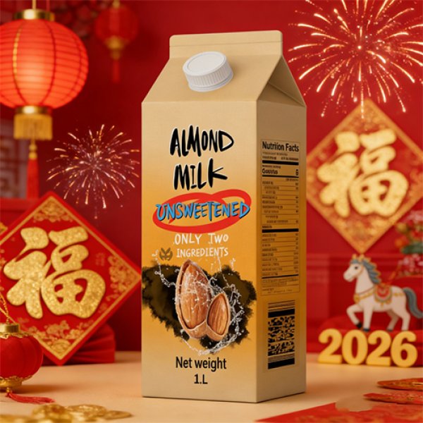 1L Gable Top Carton Unsweetened Cocoa Almond Milk (3363)