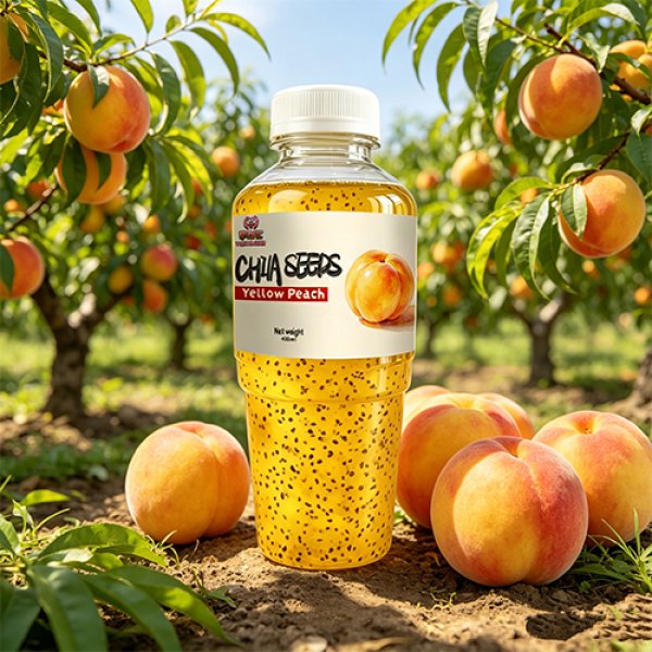 420ml PET Yellow Peach Chia Seed Juice (3284)