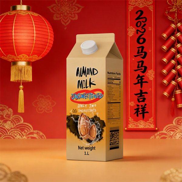 1L Gable Top Carton Unsweetened Cocoa Almond Milk (3362)