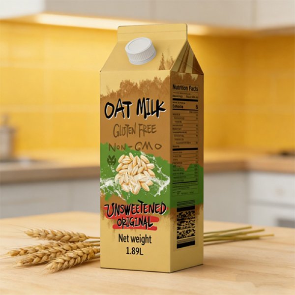 1.89L Gable Top Carton Unsweetened Original Oat Milk (3382)
