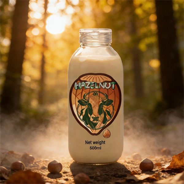 500ml Glass Bottle Hazelnut Milk (3391)