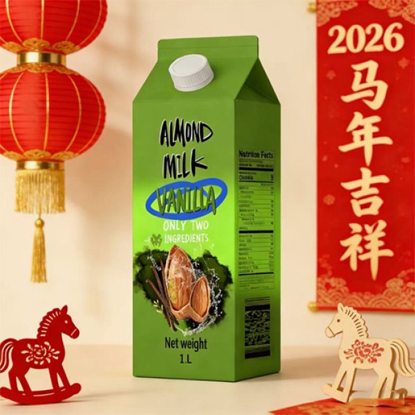 1L Gable Top Carton Vanilla Flavor Almond Milk (3356)