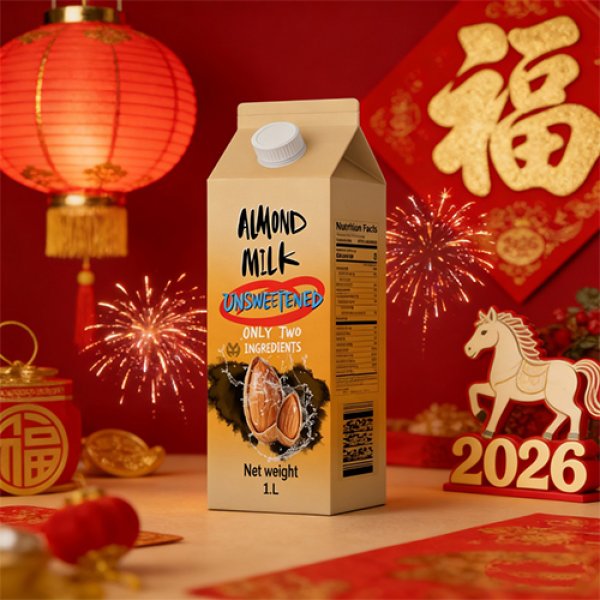 1L Gable Top Carton Unsweetened Cocoa Almond Milk (3365)
