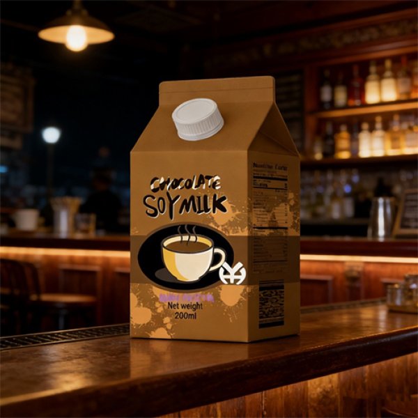200ml Gable Top Carton Chocolate Calcium Fortified Soy Milk (3322)