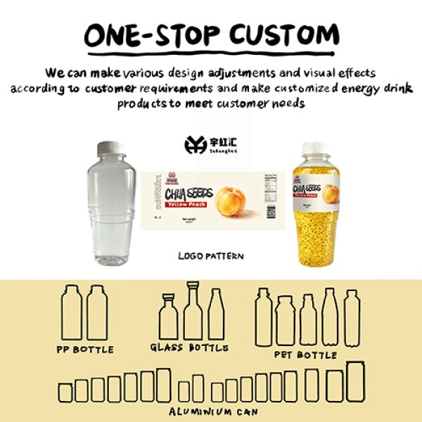 420ml PET Yellow Peach Chia Seed Juice (3282)