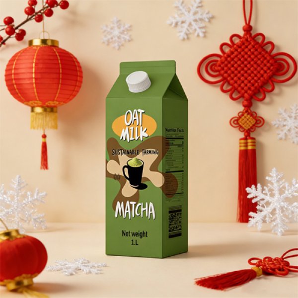 1L Gable Top Carton Matcha Oat Milk (3341)