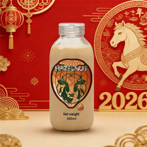 500ml Glass Bottle Hazelnut Milk (3394)